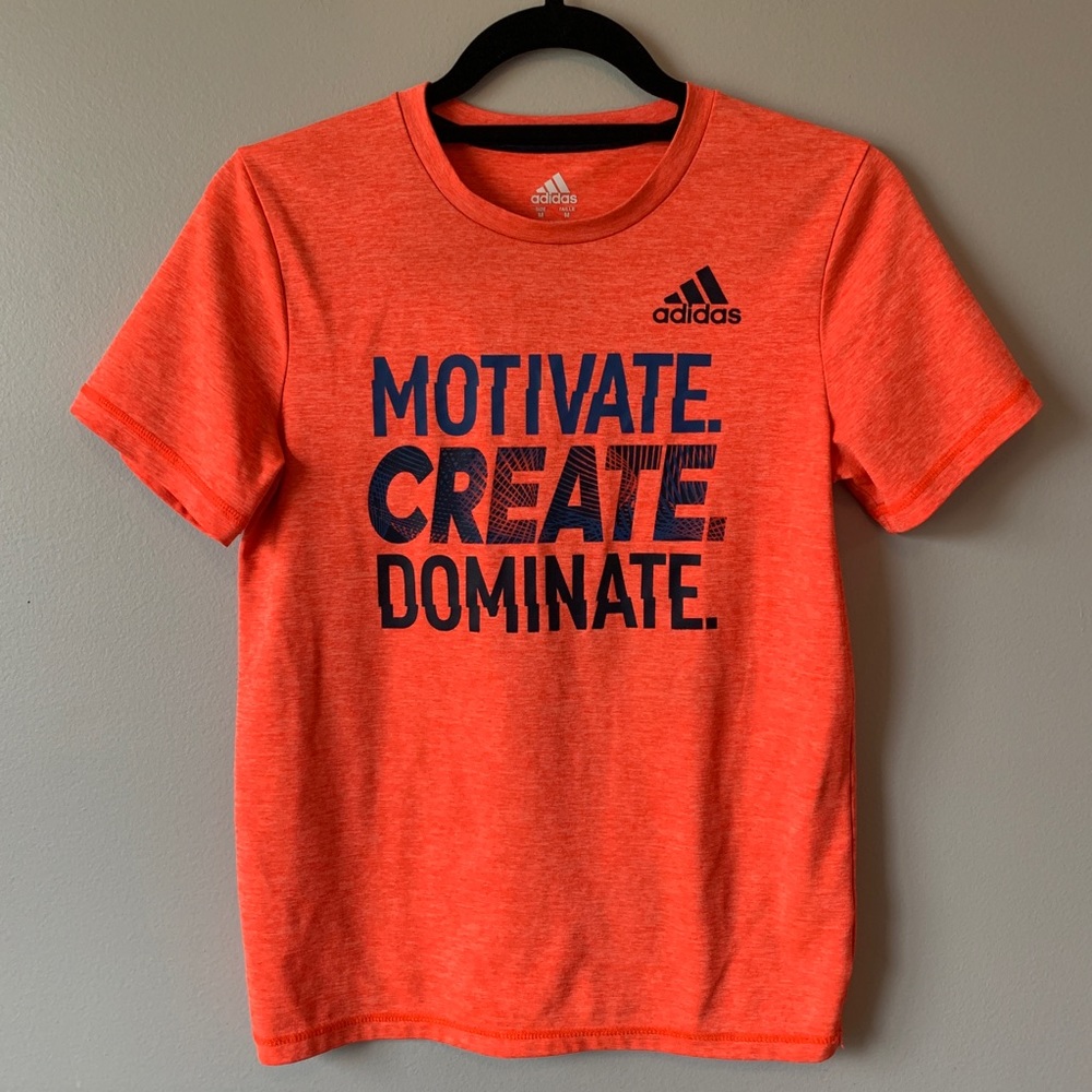 Adidas neon orange motivate short sleeve t-shirt